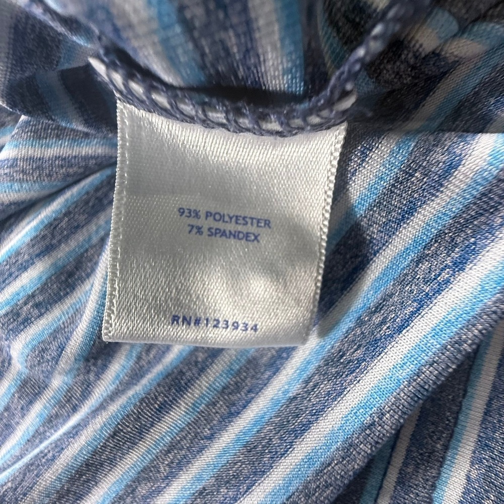 Southern Tide Men's Performance Striped Polo Golf Size L Blue Preppy Summer - Picture 7 of 12